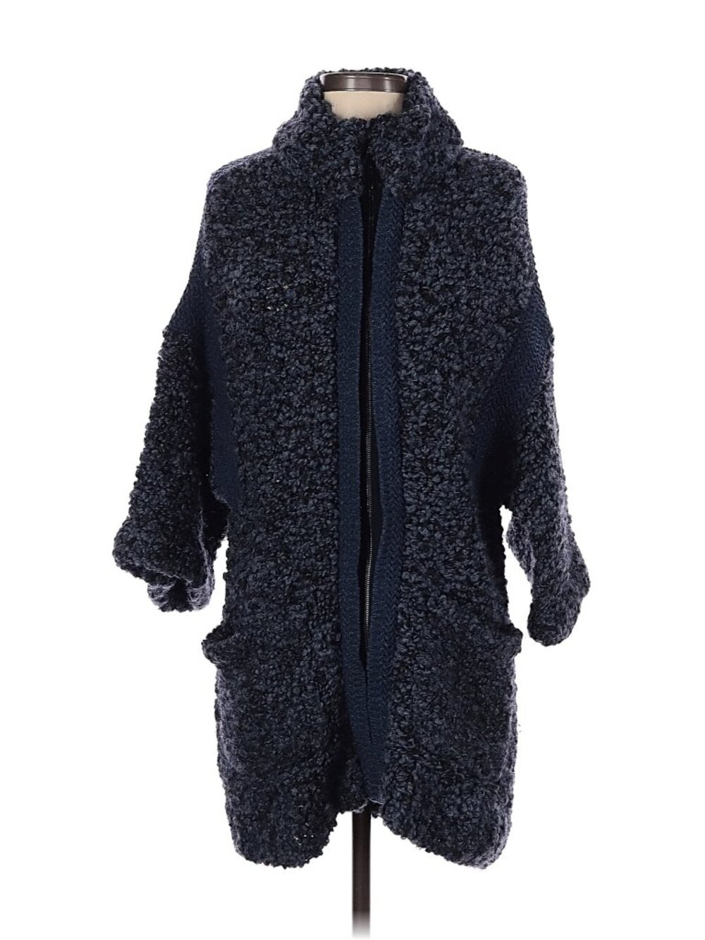 3.1 Phillip Lim Wool Cardigan Coat Blue Size S